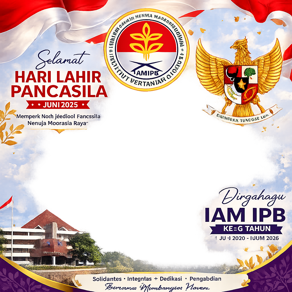 Hari Lahir Pancasila & IAM IPB ke-6Twibbon Tanpa Watermark