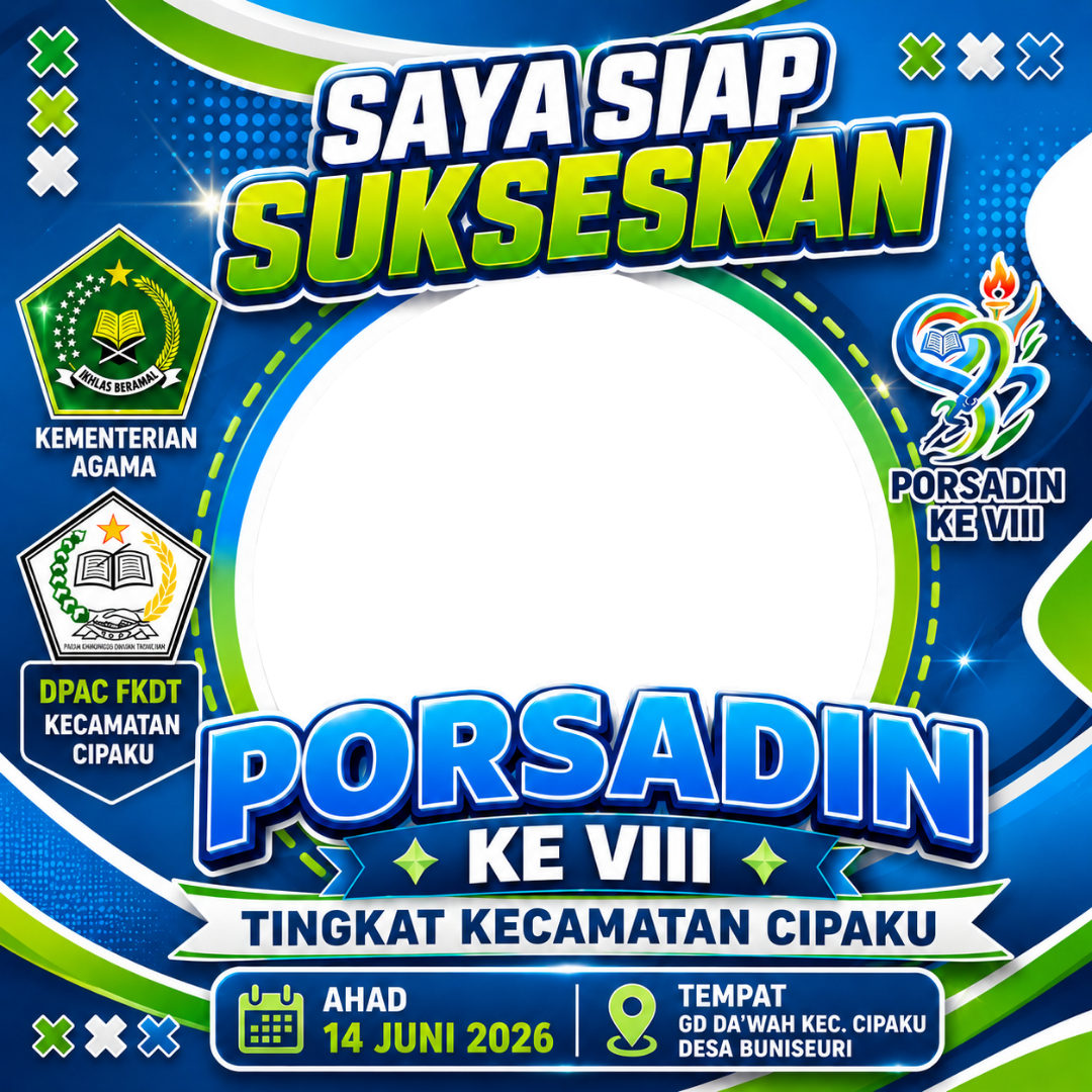 PORSADIN CIPAKU 2026Twibbon Tanpa Watermark