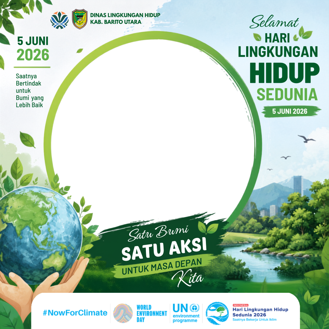 Selamat Hari Lingkungan Hidup Sedunia tahun 2026Twibbon Tanpa Watermark
