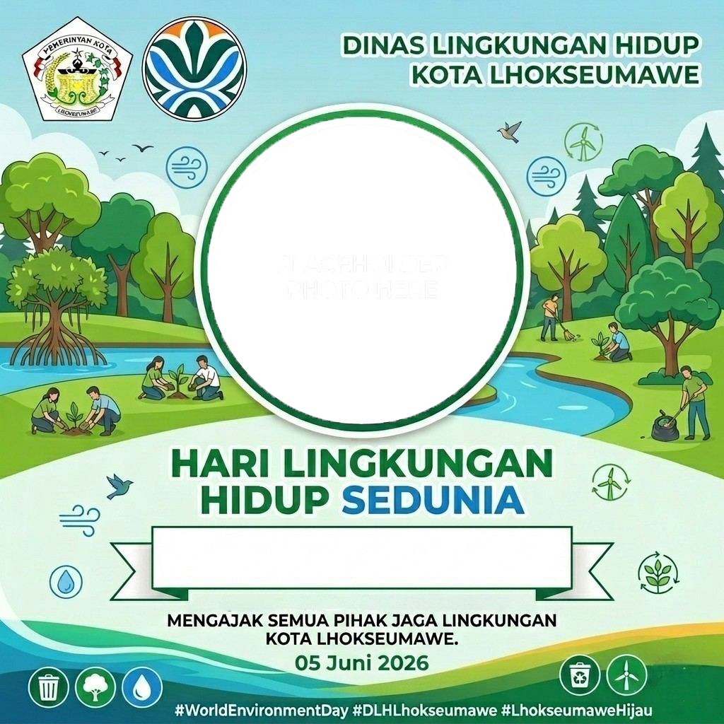 Hari Lingkungan Hidup Sedunia 05 Juni 2026Twibbon Tanpa Watermark