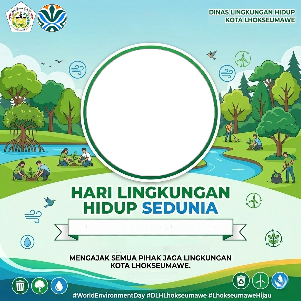 Hari Lingkungan Hidup Sedunia 05 Juni 2026Twibbon Tanpa Watermark