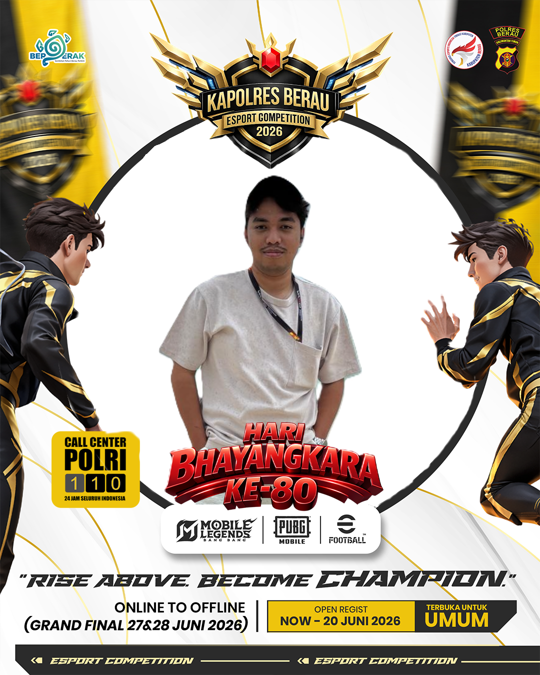 SIAP BERTANDING DAN MENJADI JUARA! 🔥Twibbon Tanpa Watermark