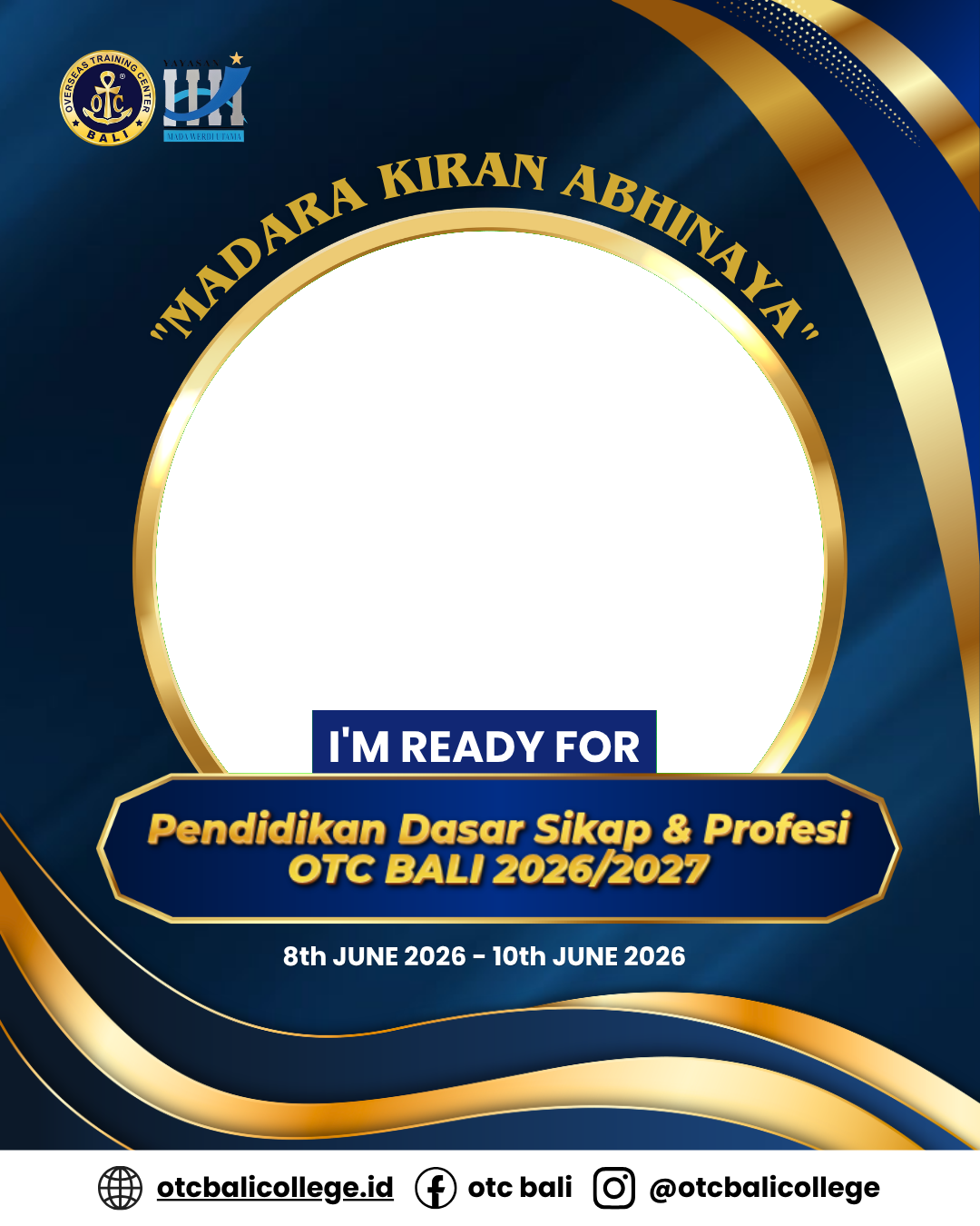 PSDP OTC BALI 2026/2027Twibbon Tanpa Watermark