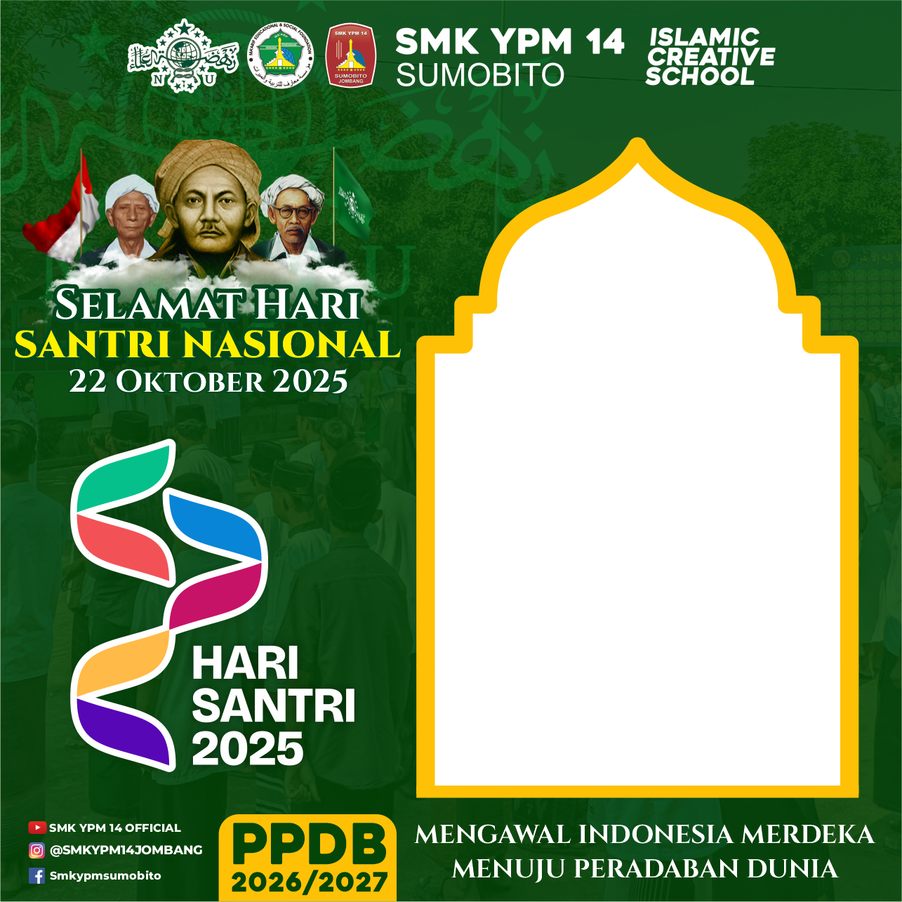 HARI SANTRI 2025 SMK YPM 14 SUMOBITOTwibbon Tanpa Watermark
