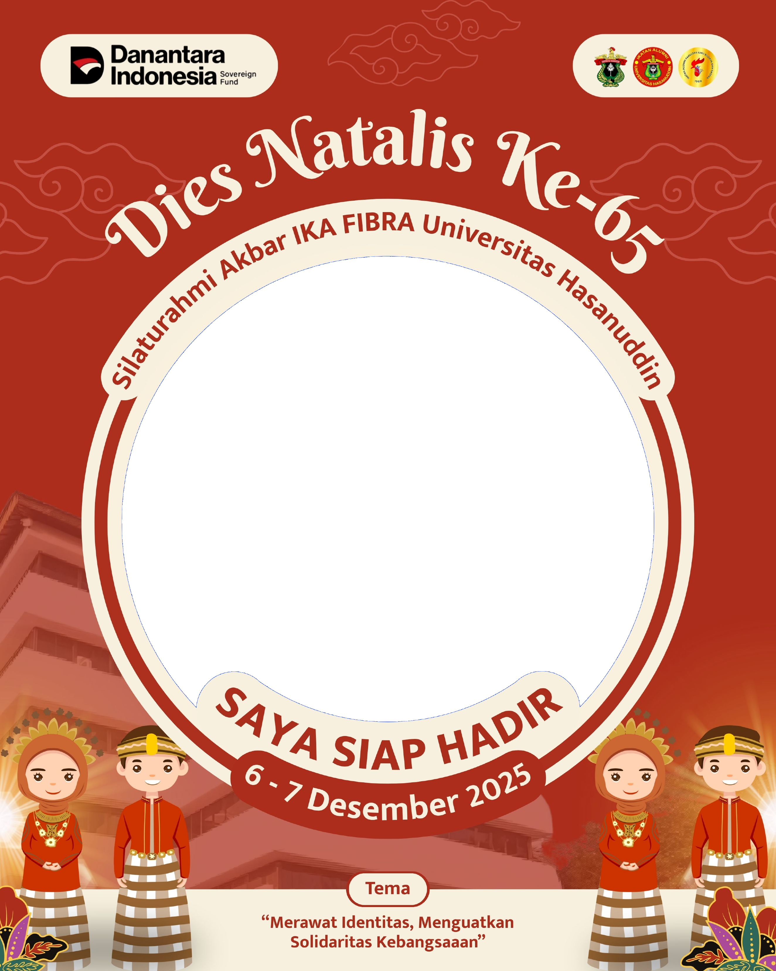 Dies Natalis FIBRA Ke-65Twibbon Tanpa Watermark