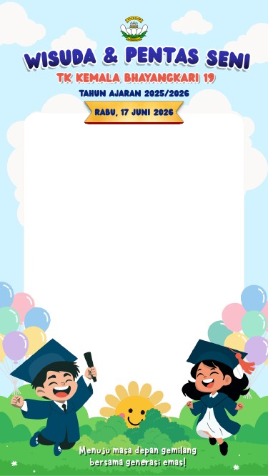 Wisuda dan Pentas Seni TK Kemala Bhayangkari 19Twibbon Tanpa Watermark