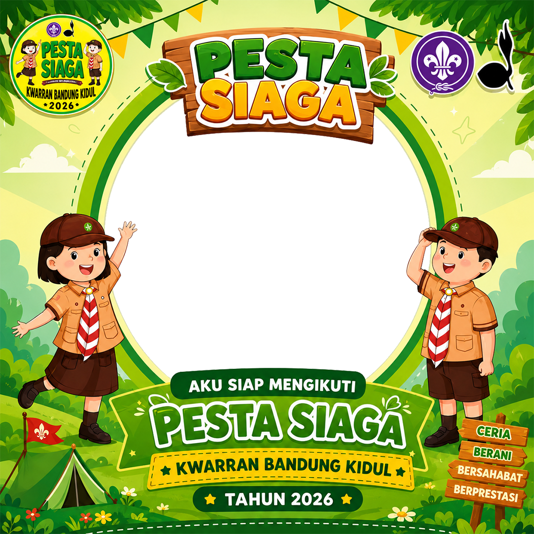 Pesta Siaga Kwarran Bandung Kidul Tahun 2026Twibbon Tanpa Watermark