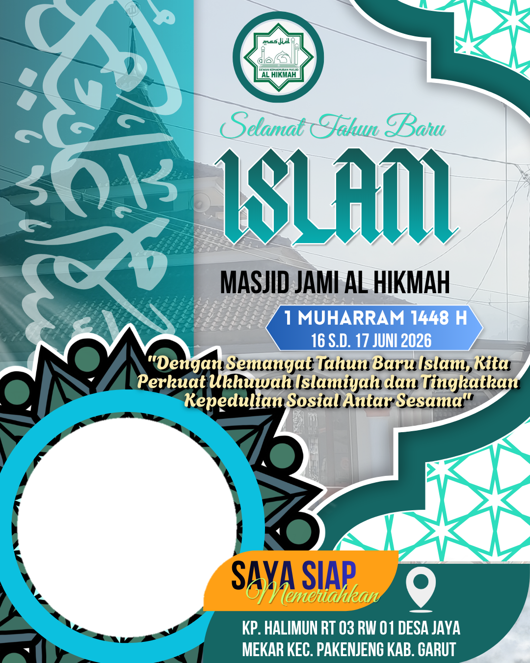 Twibbon PHBI TAHUN BARU HIJRIAH 1448 HTwibbon Tanpa Watermark