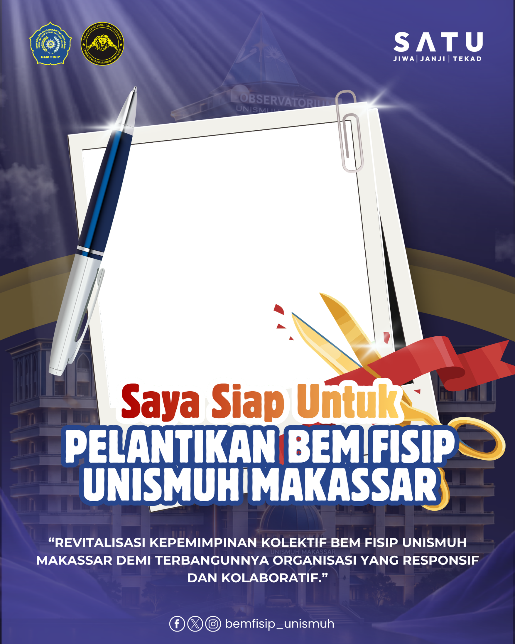BEM FISIP UNISMUH MAKASSARTwibbon Tanpa Watermark