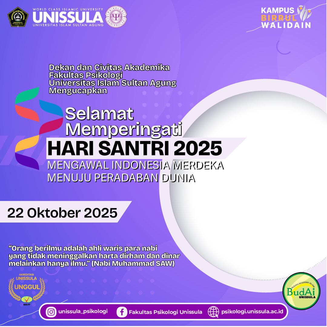 Hari Santri Nasional PsikologiTwibbon Tanpa Watermark
