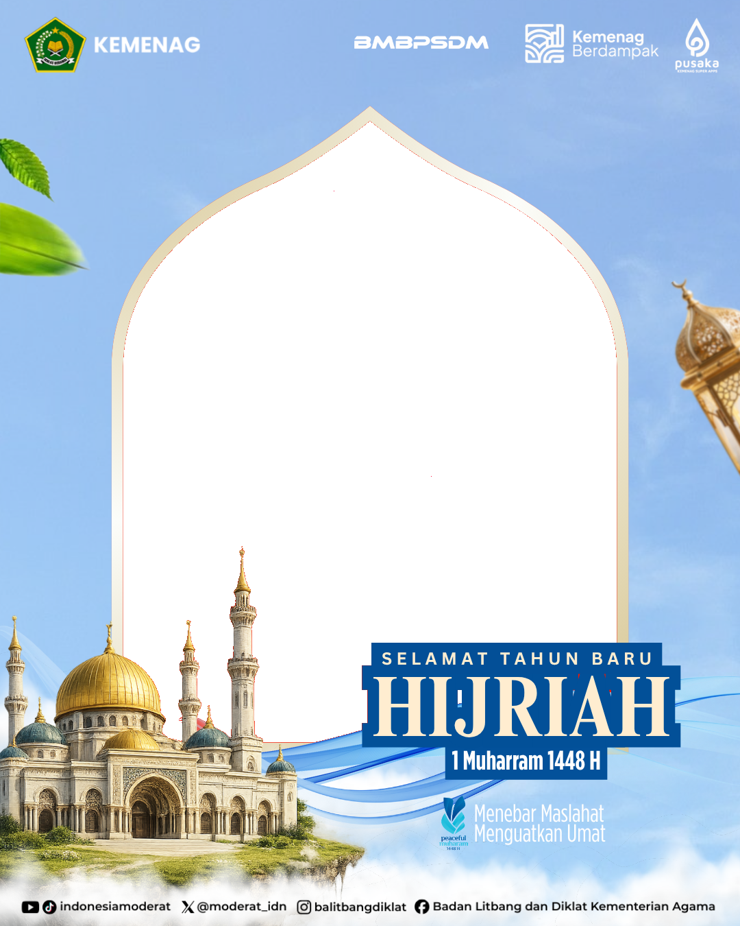 Twibbon Tahun Baru Islam BMBPSDMTwibbon Tanpa Watermark