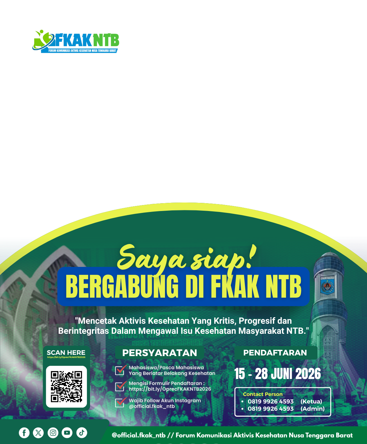 Open Recruitment Anggota FKAK NTBTwibbon Tanpa Watermark