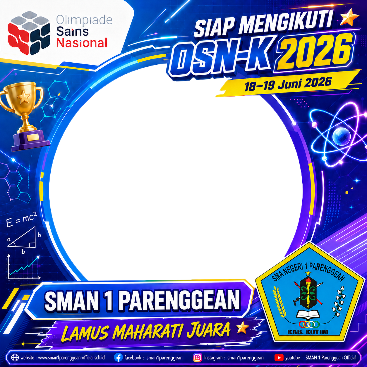 SMAN 1 ParenggeanTwibbon Tanpa Watermark