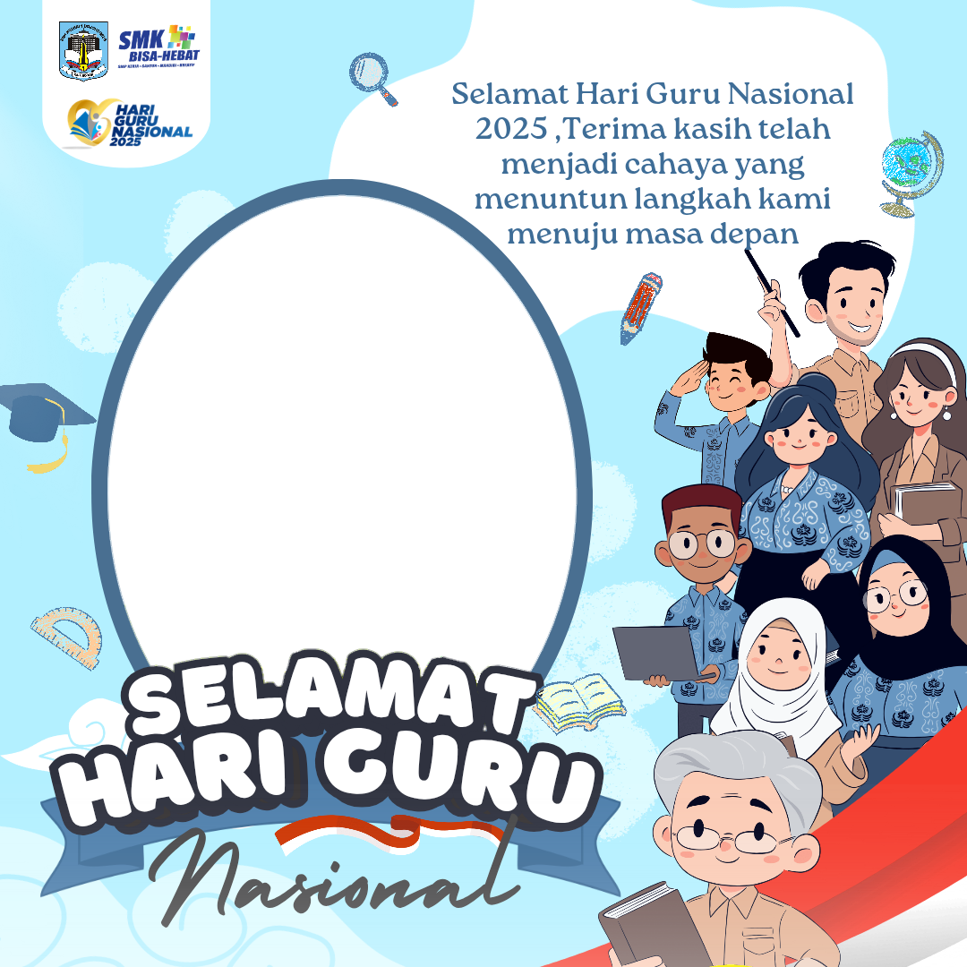 HARI GURU NASIONAL 2025Twibbon Tanpa Watermark