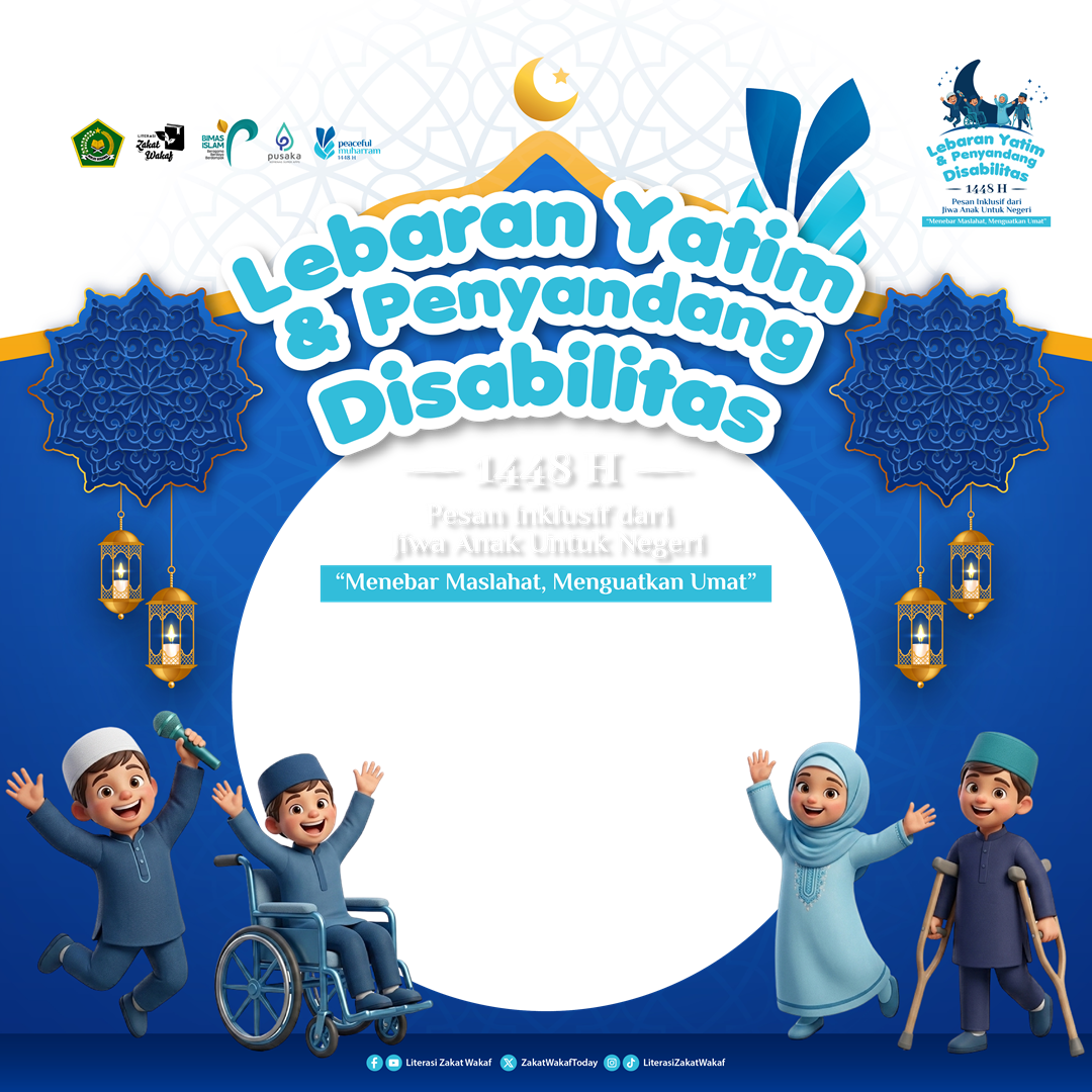 Lebaran Yatim & Penyandang DisabilitasTwibbon Tanpa Watermark