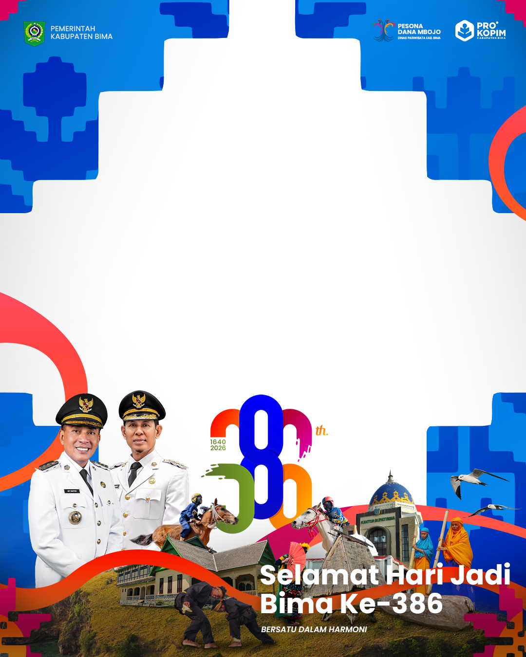 Hari Jadi Bima Ke-386Twibbon Tanpa Watermark