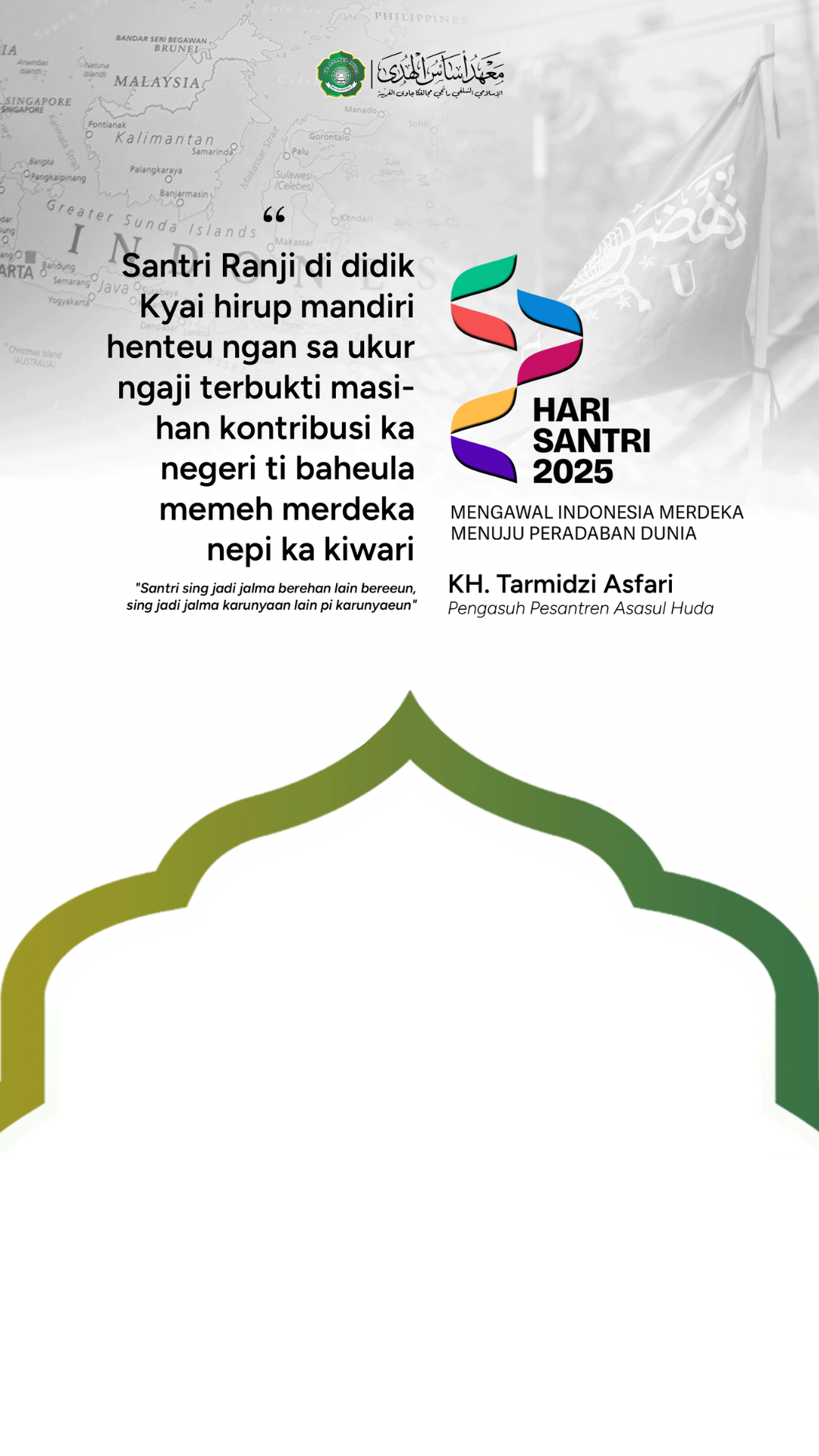 Hari Santri Asasul Huda 2025Twibbon Tanpa Watermark