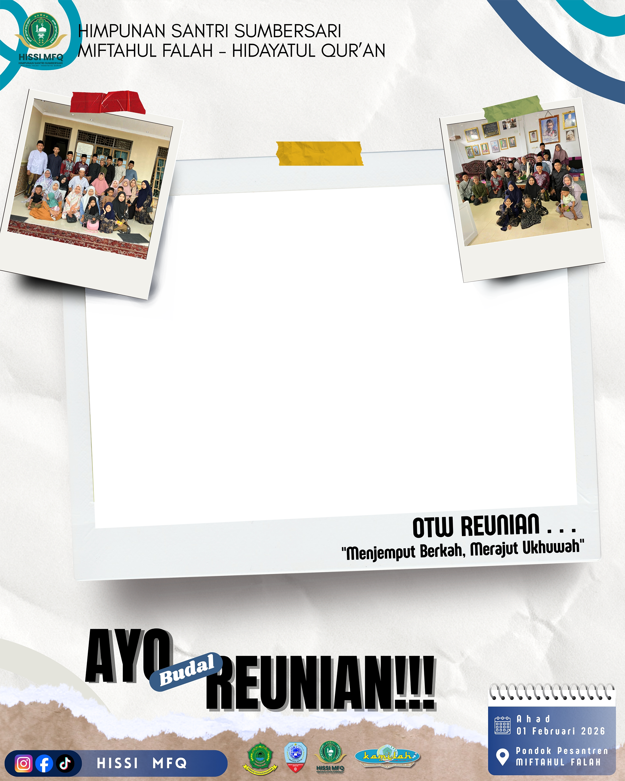twibon reuni HISSI MFQ Ke-2, Ahad 01 Februari 2026Twibbon Tanpa Watermark