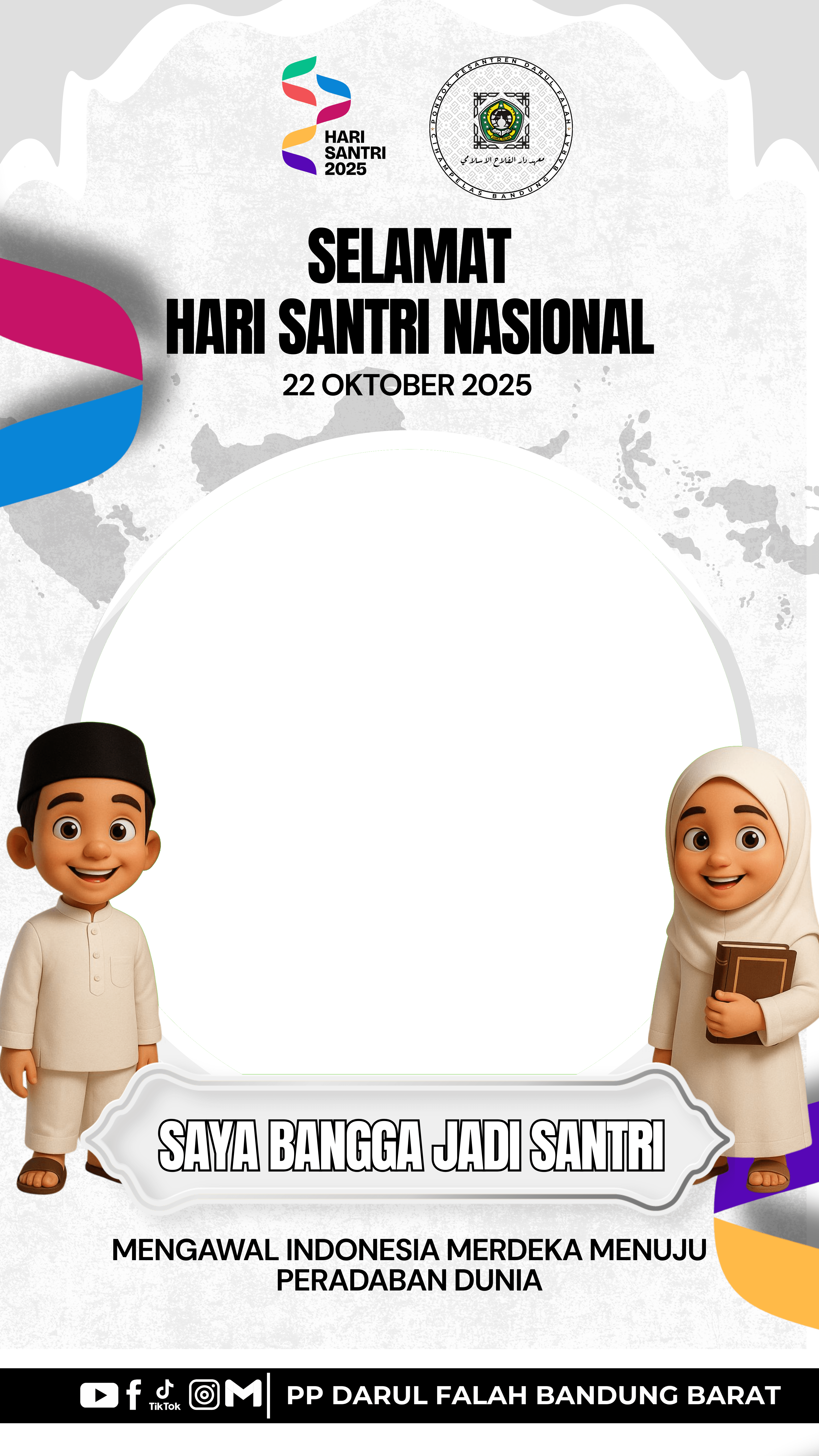 HARI SANTRI NASIONAL 2025Twibbon Tanpa Watermark