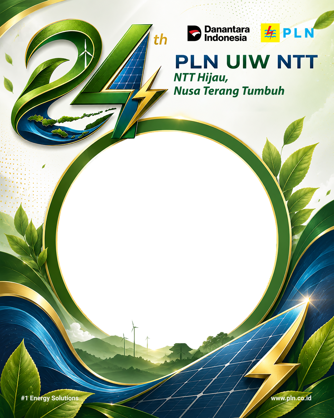 HUT PLN UIW NTT Ke-24Twibbon Tanpa Watermark
