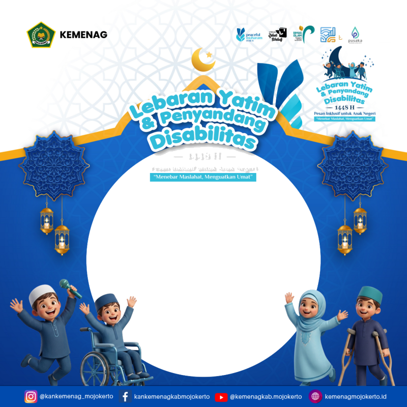 Lebaran Yatim & Penyandang DisabilitasTwibbon Tanpa Watermark