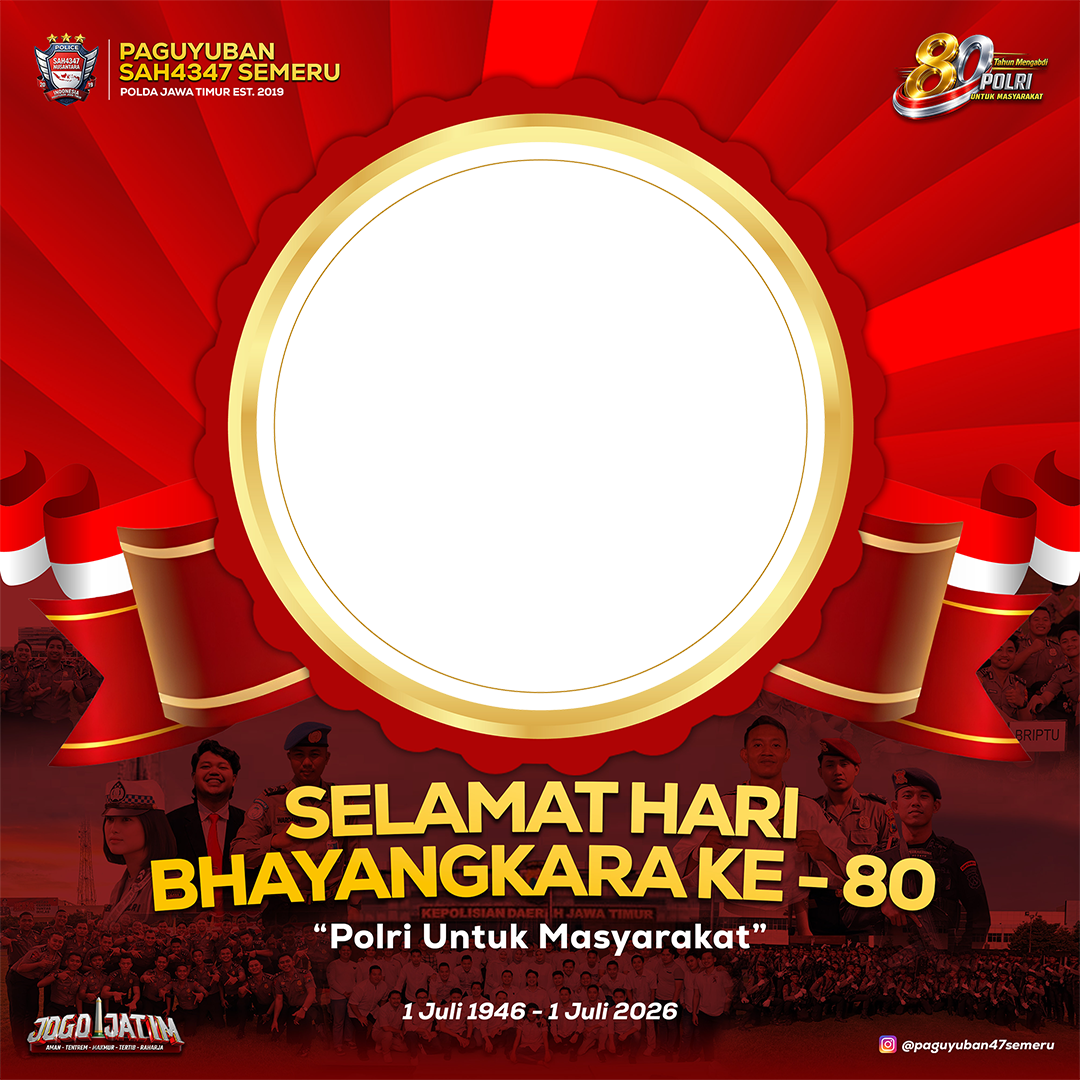 HARI BHAYANGKARA KE-80 PAGUYUBAN SAH4347 SEMERUTwibbon Tanpa Watermark