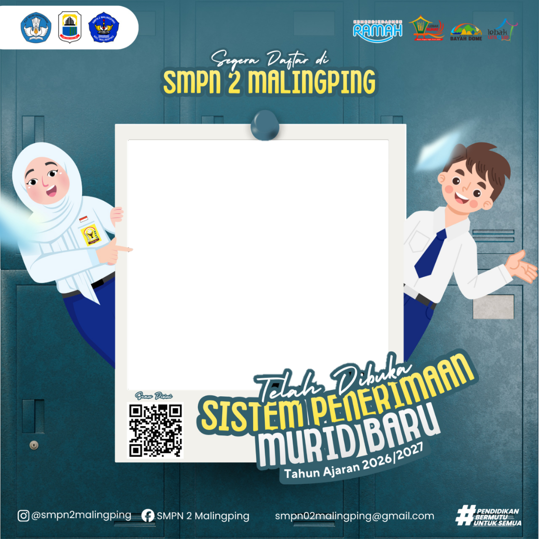 SPMB SMPN 2 MALINGPINGTwibbon Tanpa Watermark