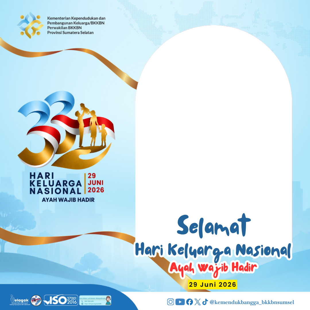 SELAMAT HARI KELUARGA NASIONAL 2026Twibbon Tanpa Watermark