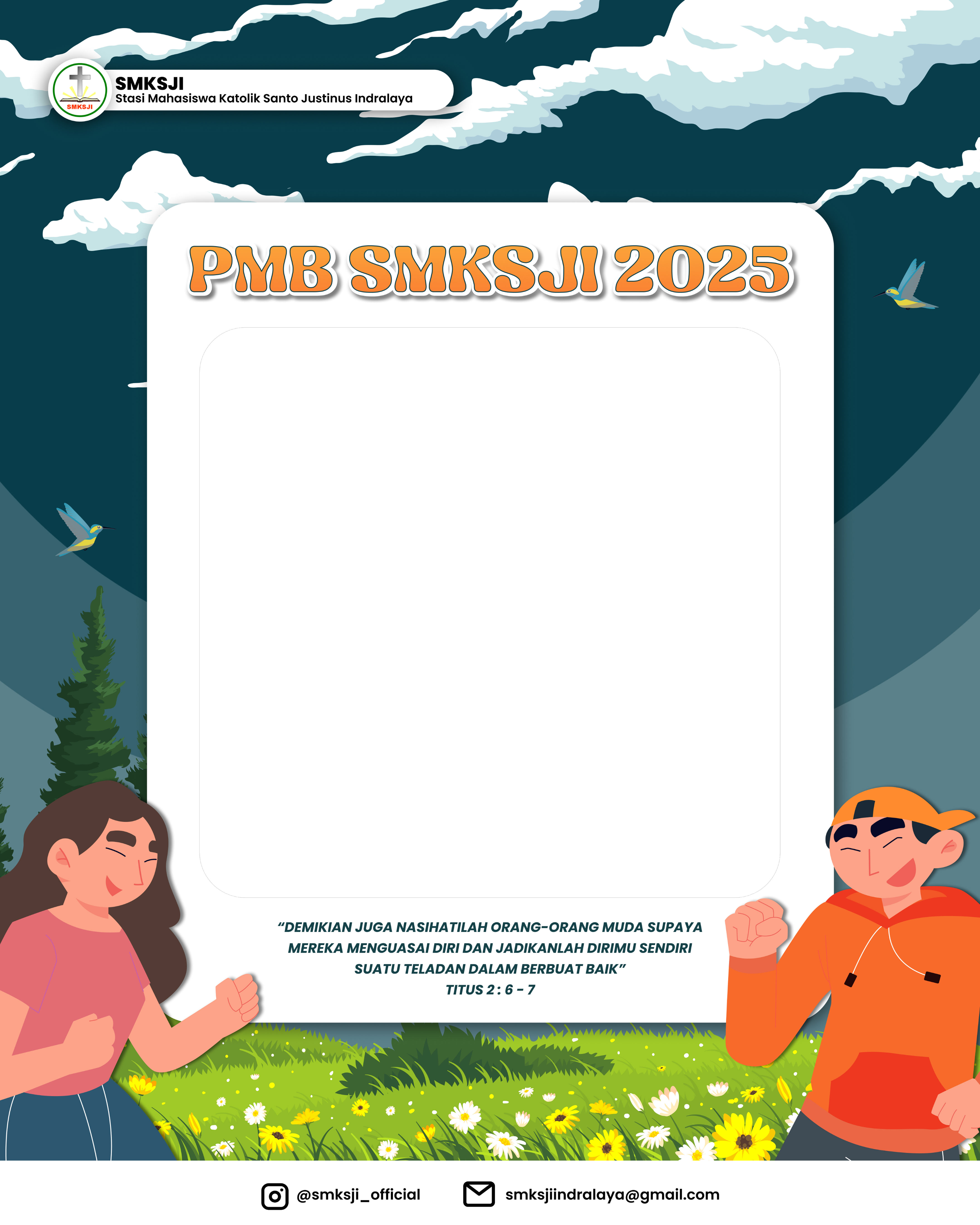 PMB SMKSJI 2025Twibbon Tanpa Watermark