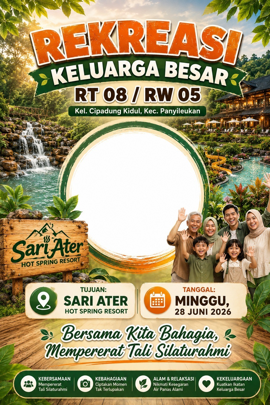 Rihlah Keluarga Besar RT 08/RW 05Twibbon Tanpa Watermark