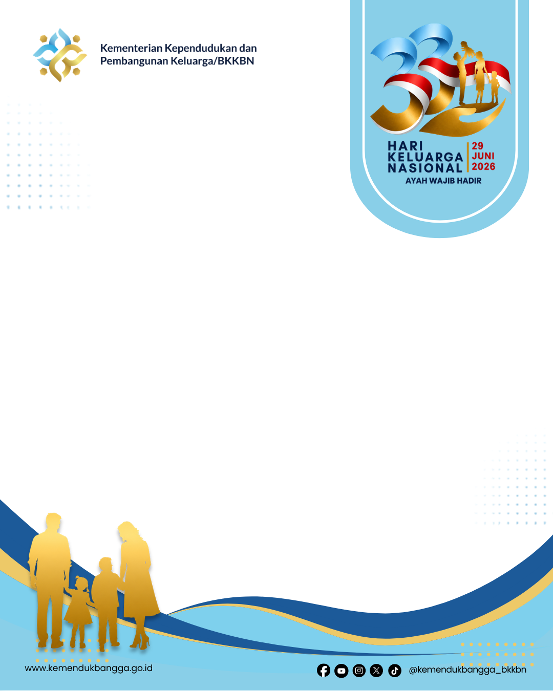 Hari Keluarga Nasional 2026Twibbon Tanpa Watermark