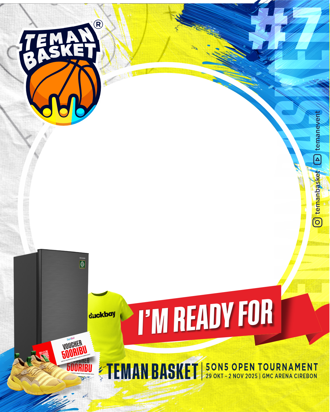 Ayo ikuti Twibon Challenge Teman Basket!Twibbon Tanpa Watermark