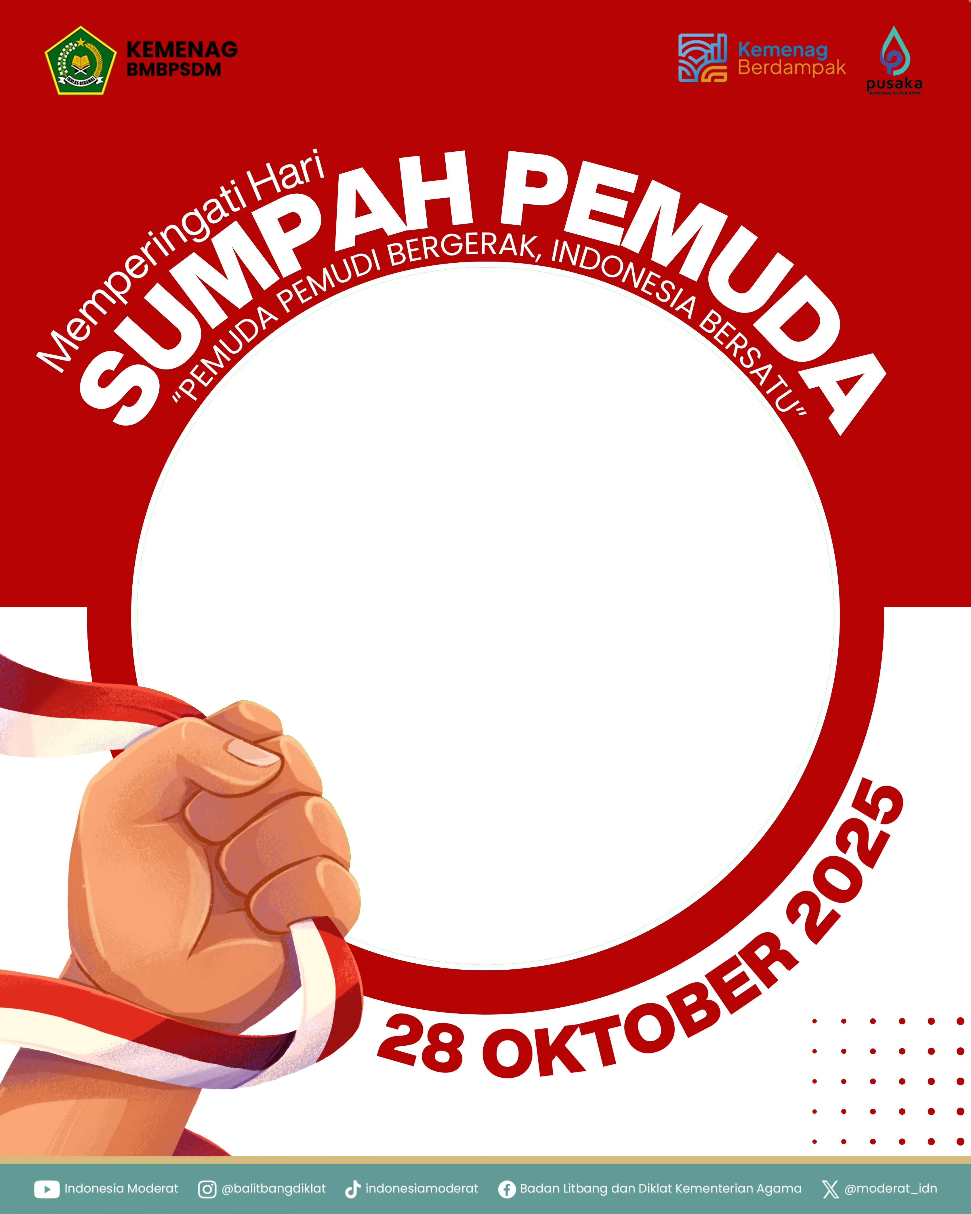 Peringatan Hari Sumpah PemudaTwibbon Tanpa Watermark