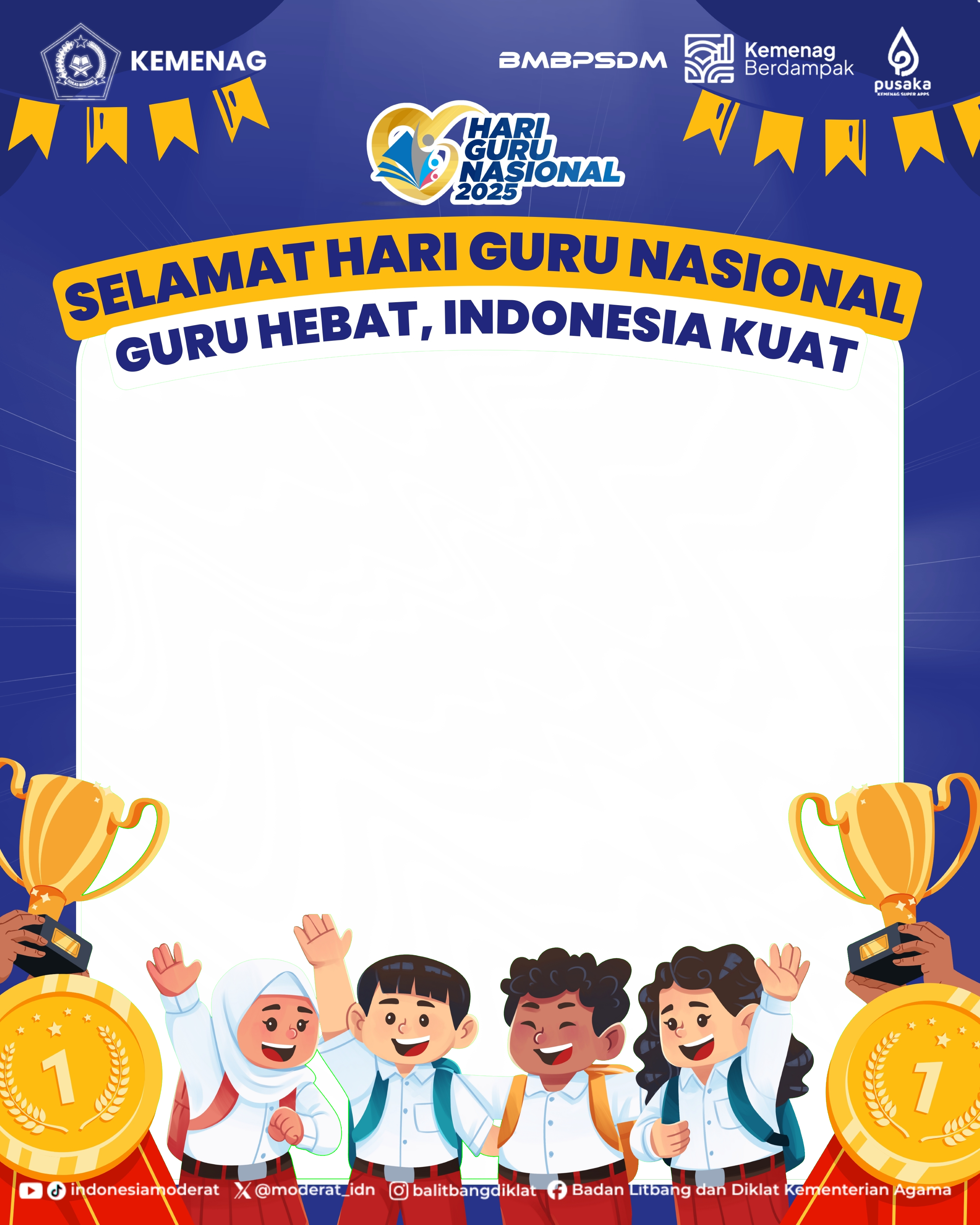 Twibbon Hari Guru Nasional BMBPSDM 2025Twibbon Tanpa Watermark