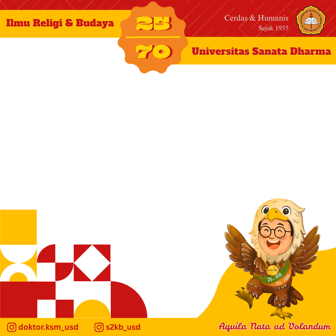 25th Ilmu Religi & Budaya | 70 th Universitas Sanata DharmaTwibbon Tanpa Watermark