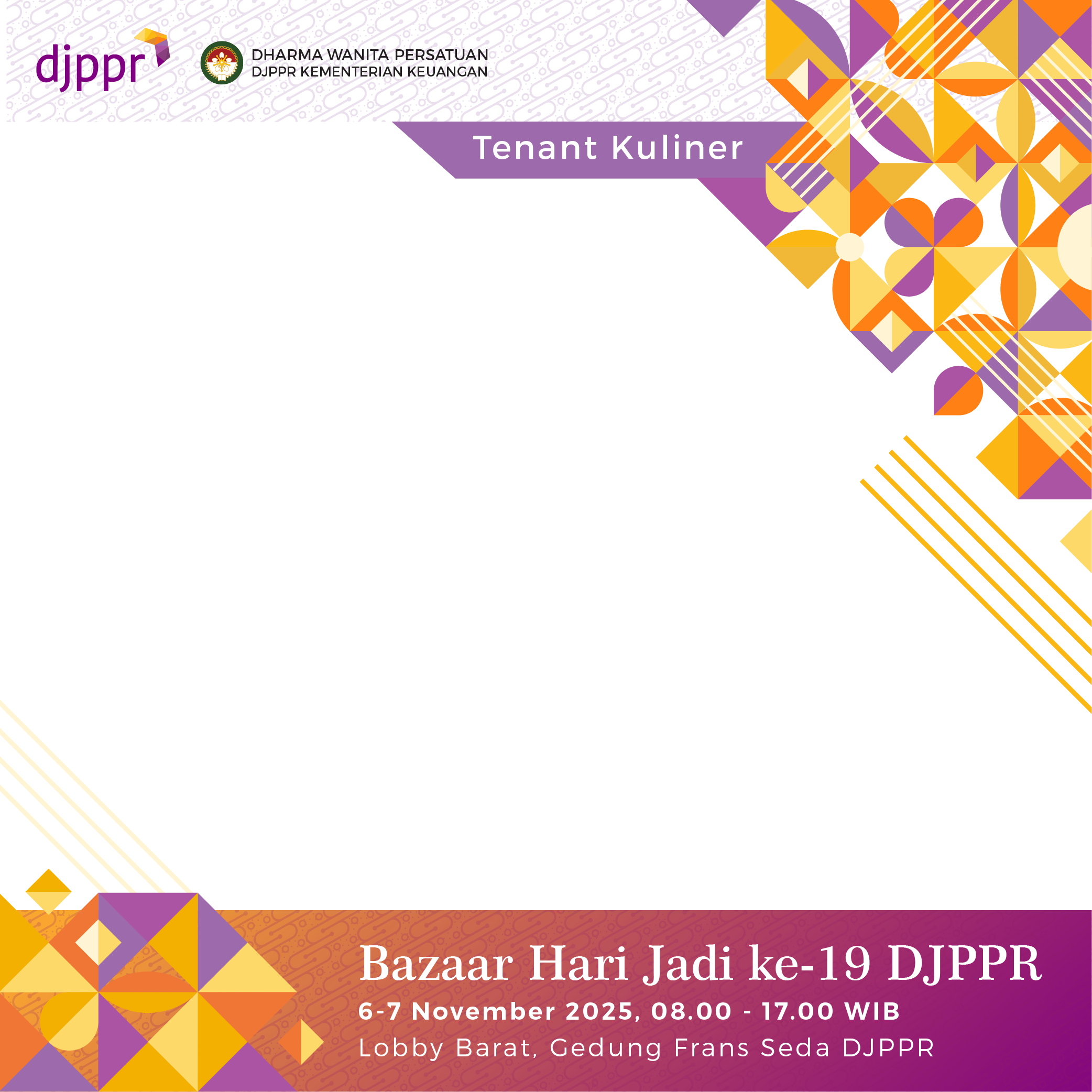 Bazar DWP DJPPR 2025 KulinerTwibbon Tanpa Watermark