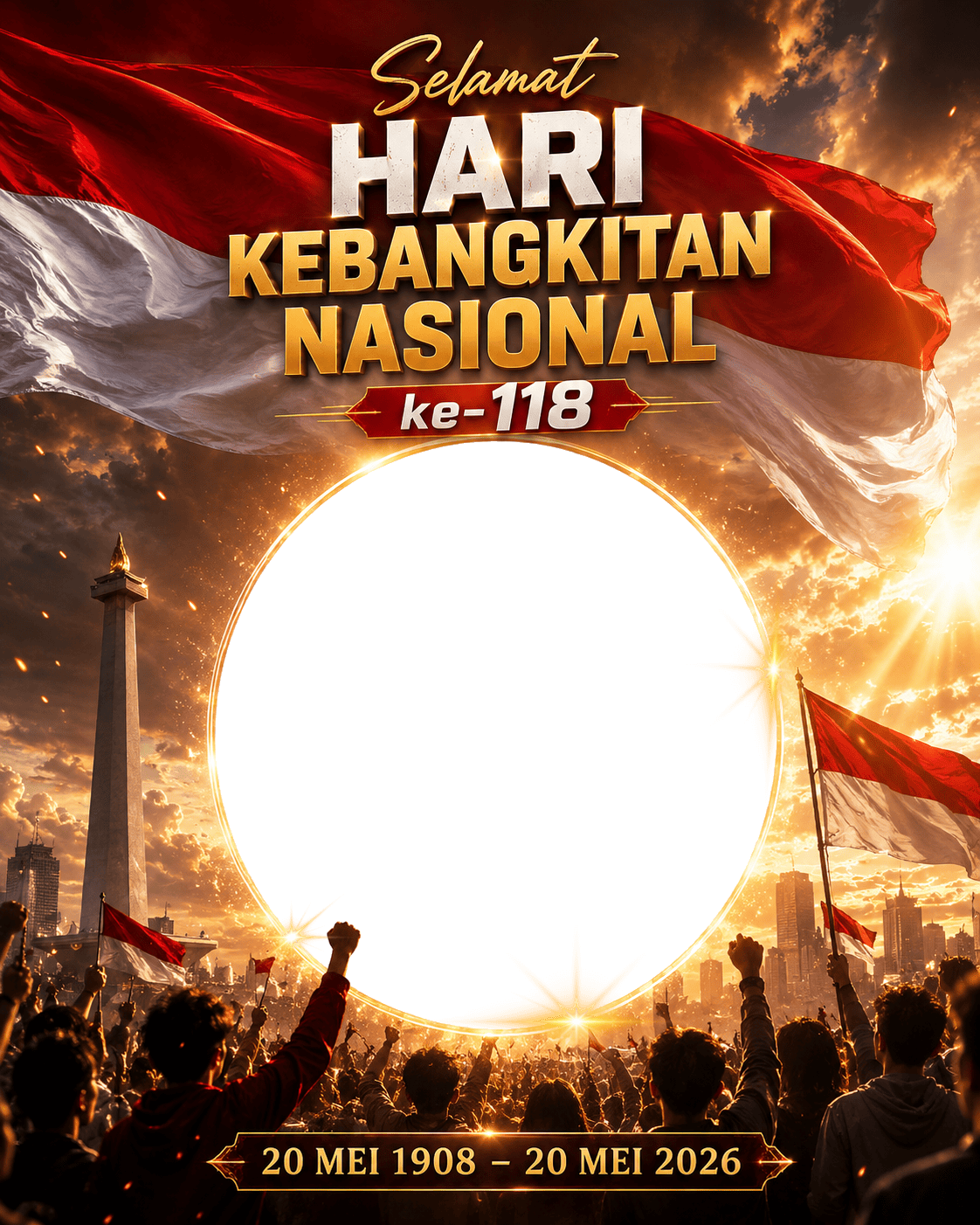 Hari Kebangkitan Nasional 118 IndonesiaTwibbon Tanpa Watermark
