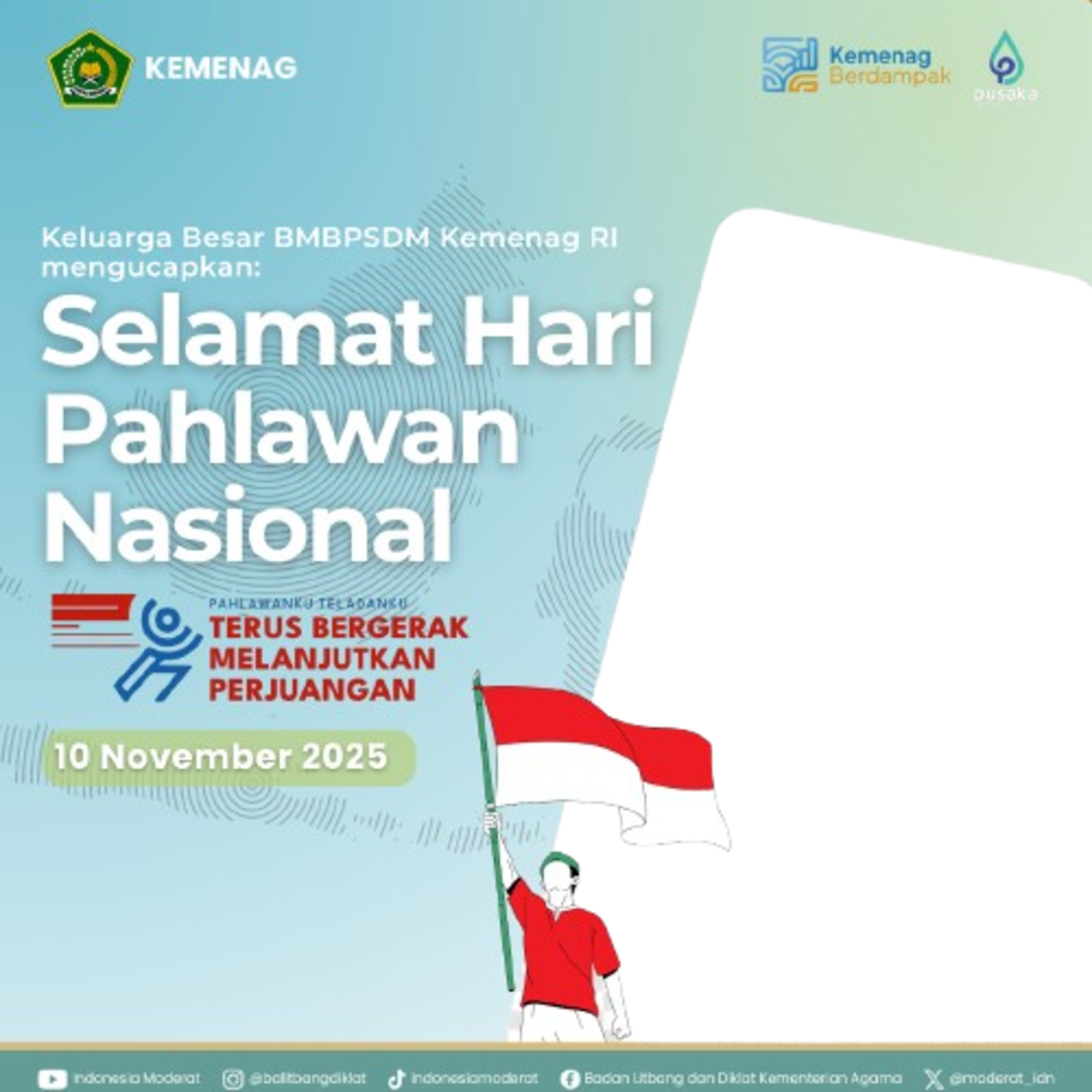 (BMBPSDM) Hari Pahlawan NasionalTwibbon Tanpa Watermark