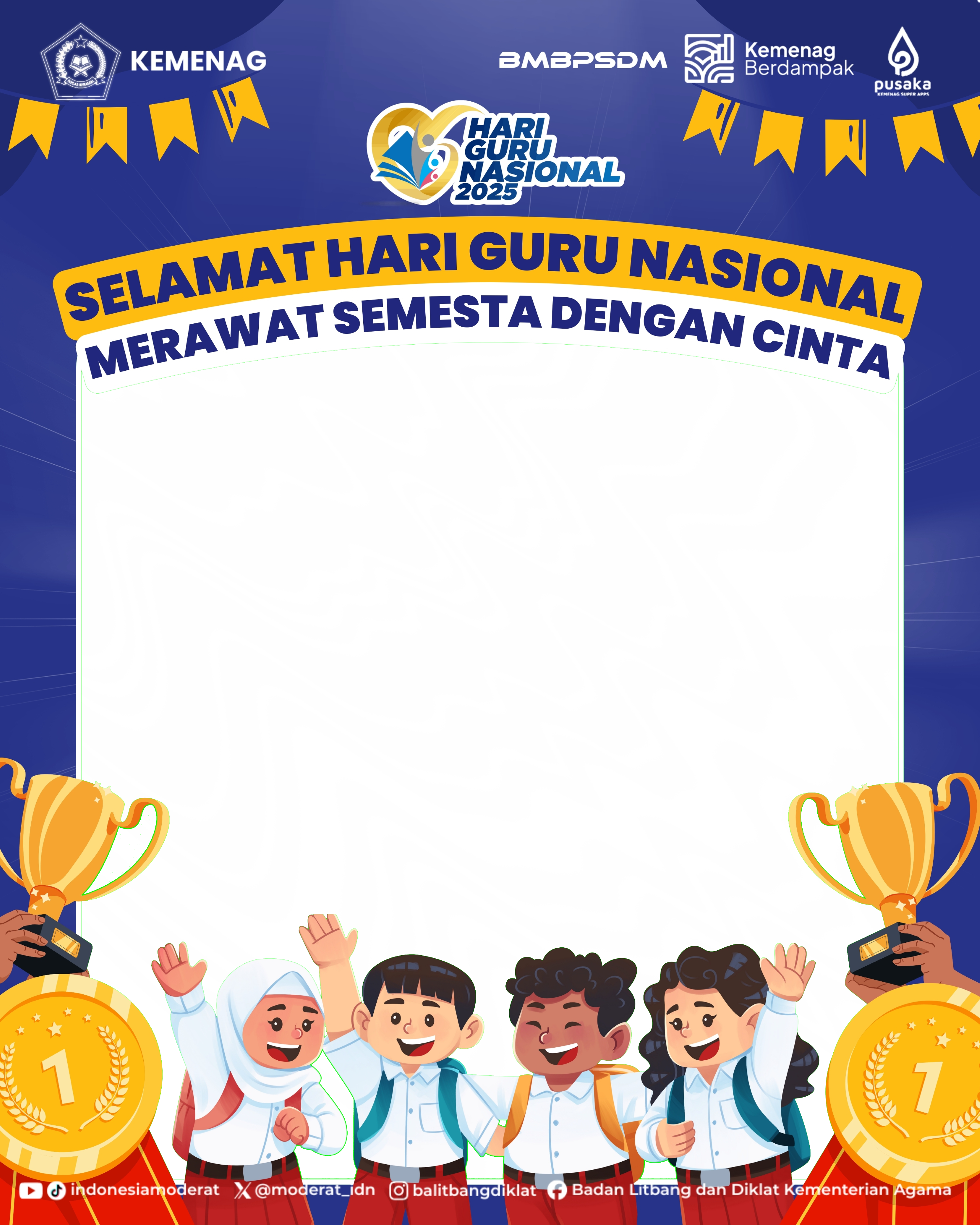Twibbon Hari Guru Nasional BMBPSDM 2025Twibbon Tanpa Watermark