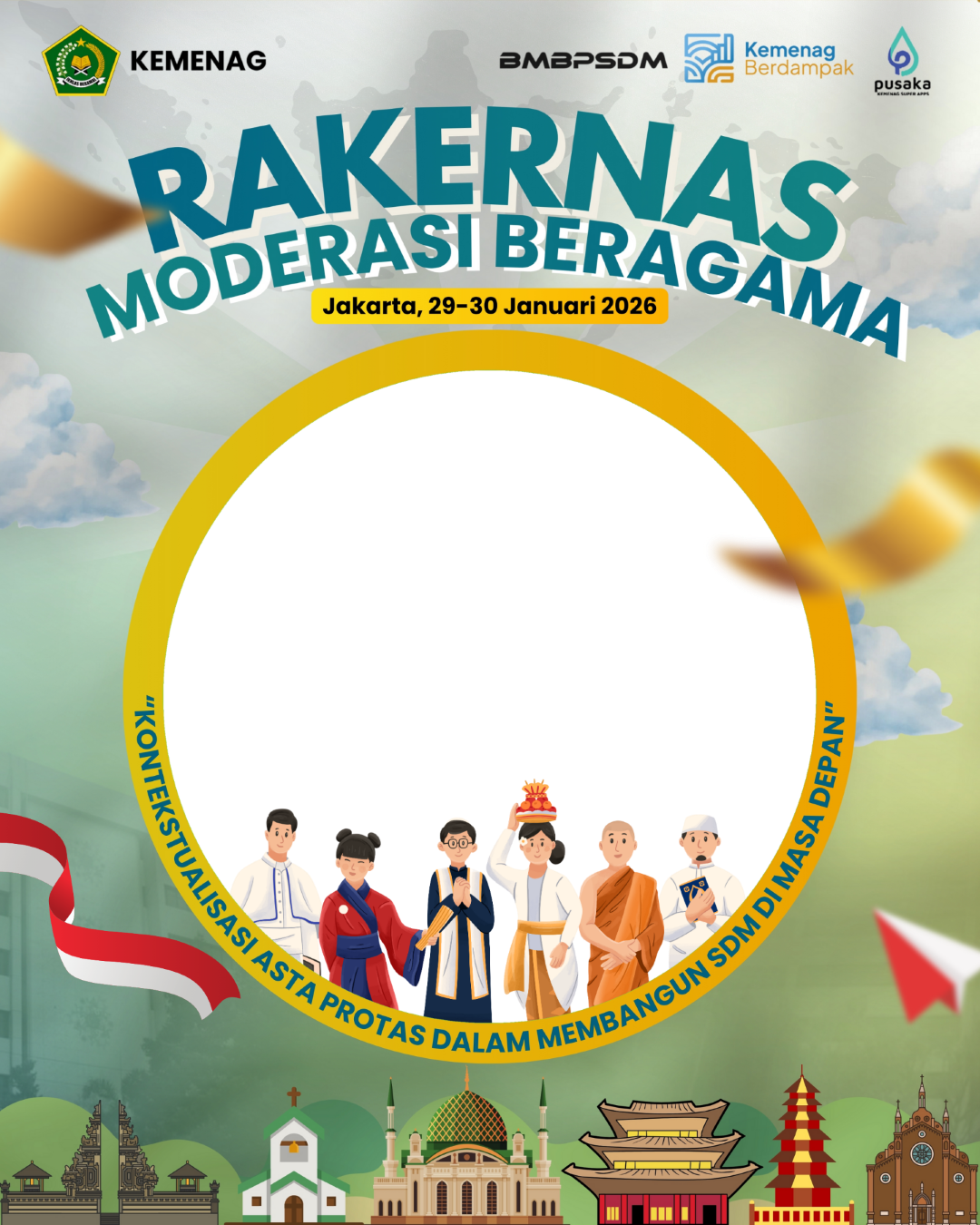 RAKERNAS MODERASI BERAGAMATwibbon Tanpa Watermark
