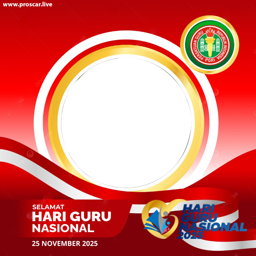 Hari Guru Nasional Tahun 2025Twibbon Tanpa Watermark