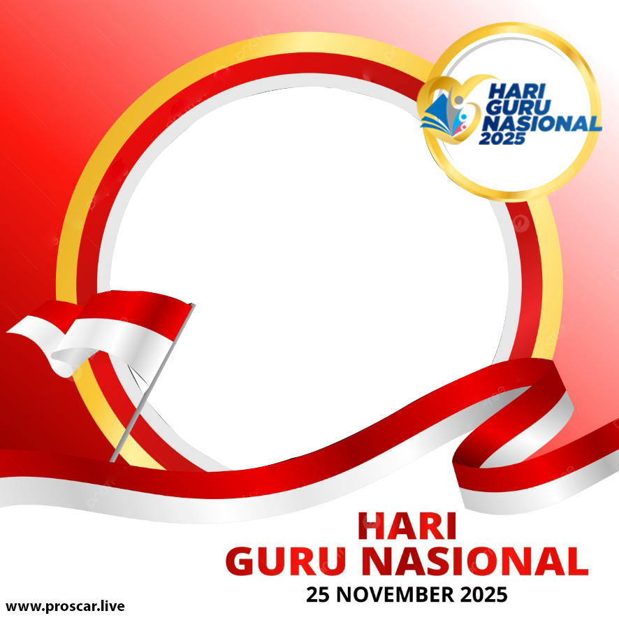 Hari Guru Nasional Tahun 2025Twibbon Tanpa Watermark