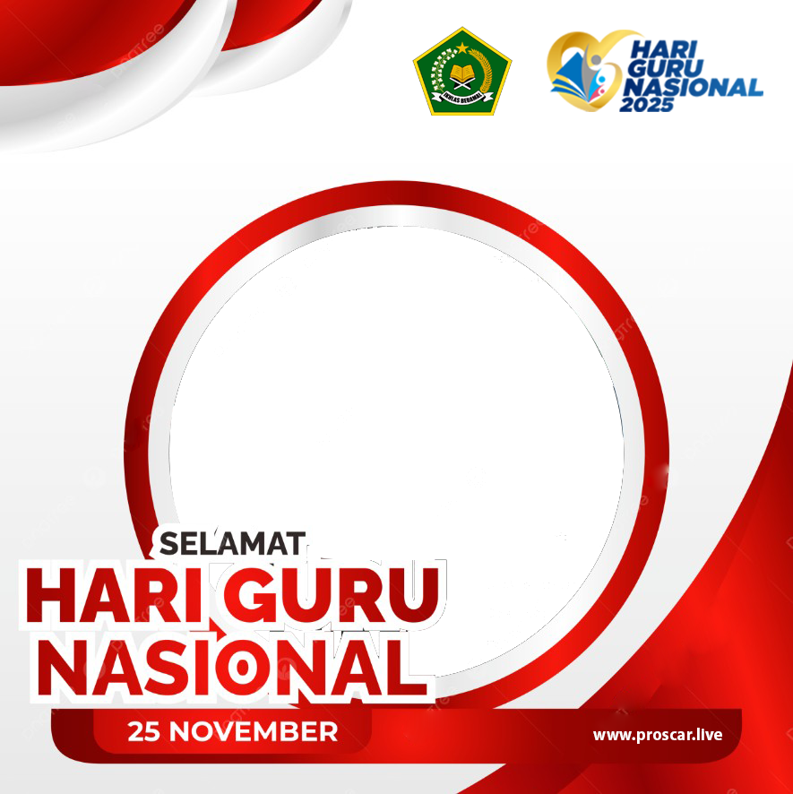 Hari Guru Nasional Tahun 2025Twibbon Tanpa Watermark