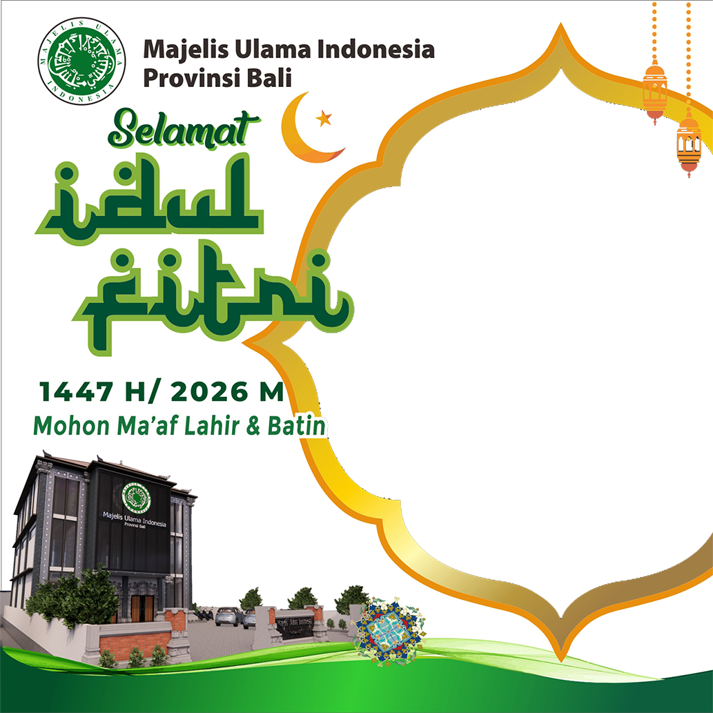 MUI Bali Idul Fitri 1447HTwibbon Tanpa Watermark