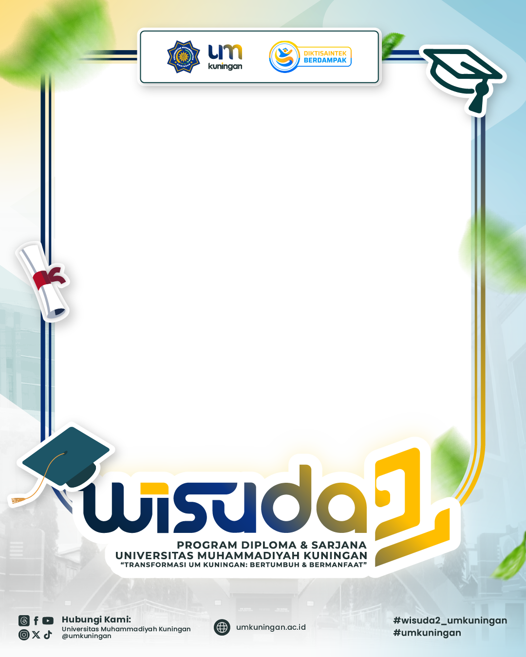 Wisuda ke-2 Universitas Muhammadiyah KuninganTwibbon Tanpa Watermark