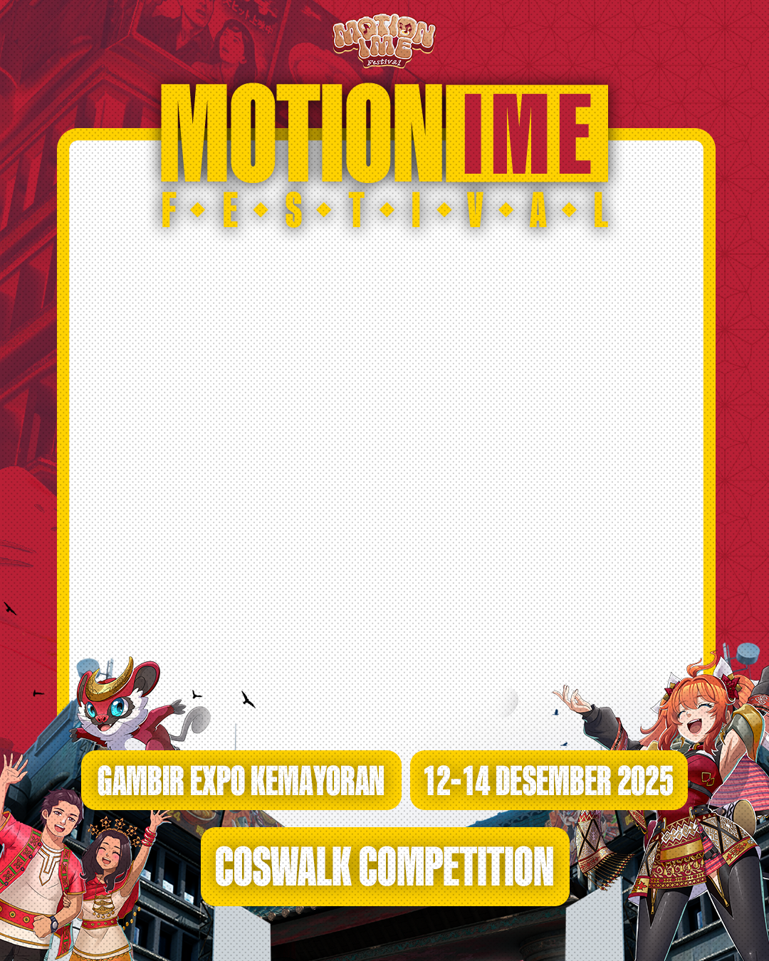 Motion Ime Coswalk Competition TwibbonTwibbon Tanpa Watermark
