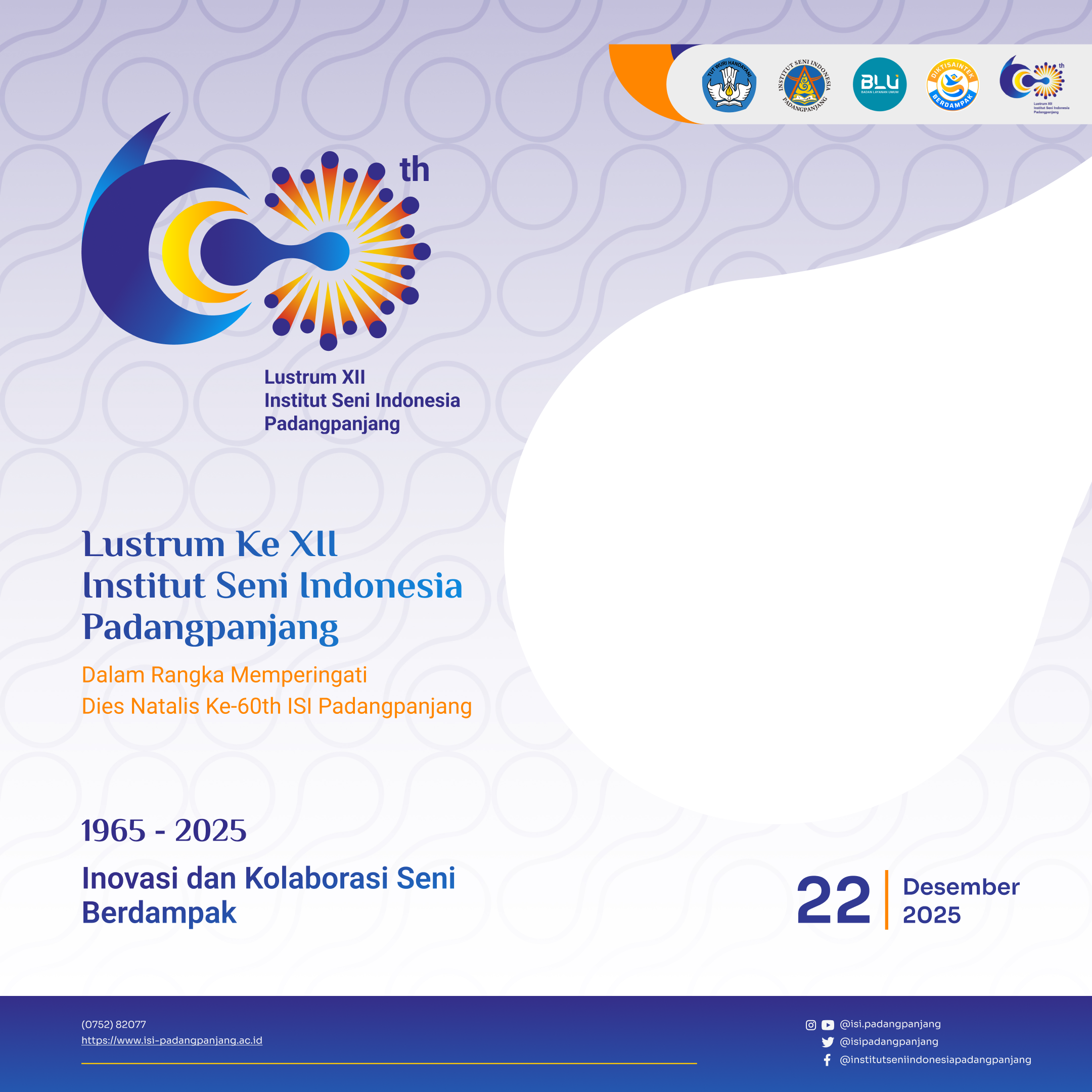 Twibbon Dies Natalis ISI Padangpanjang ke-60Twibbon Tanpa Watermark