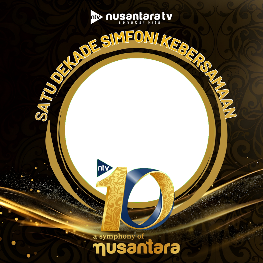 HUT ke-10 Nusantara TV (Opsi 2)Twibbon Tanpa Watermark
