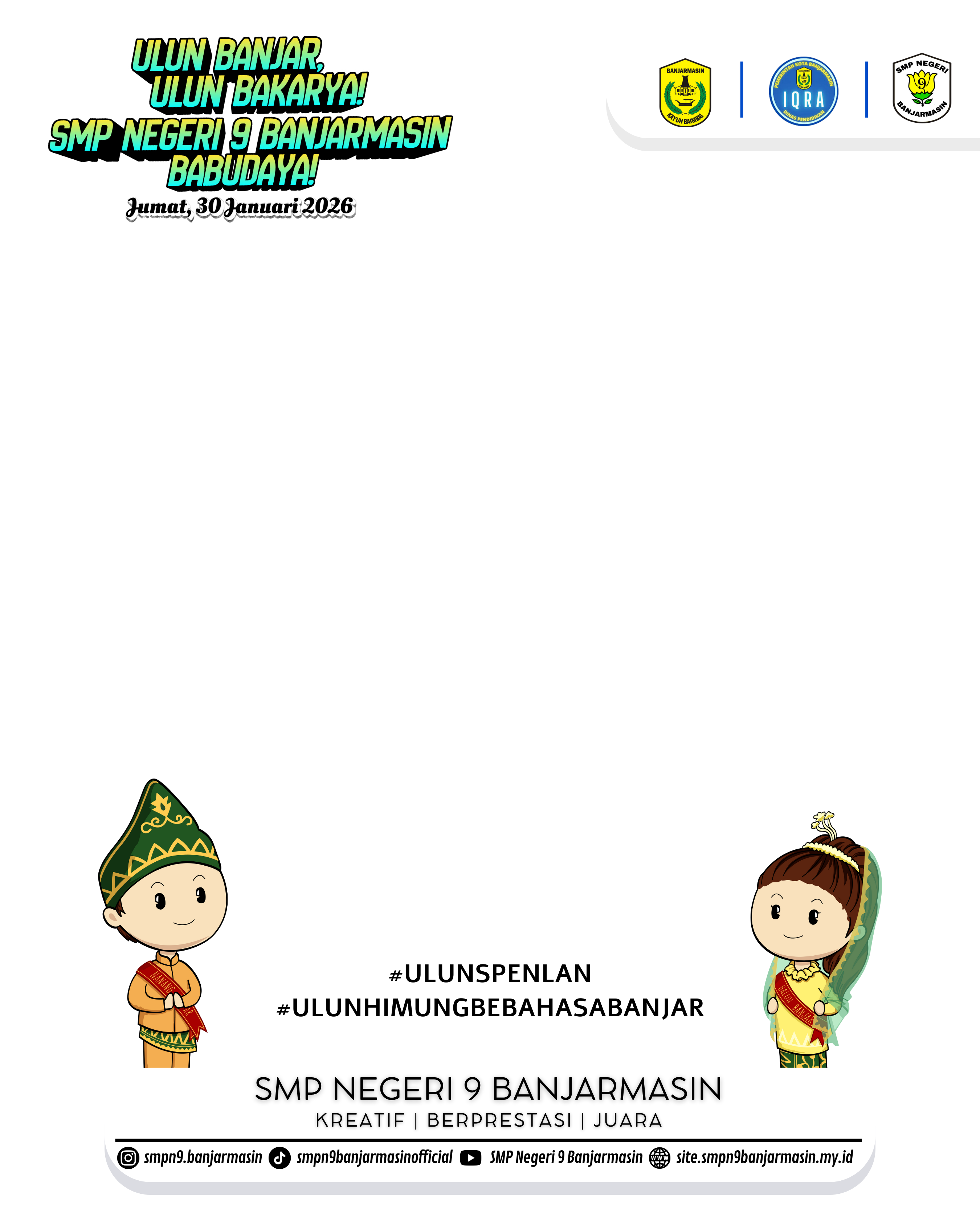 [IG Feed] Ulun Banjar, Ulun Bakarya, SMP Negeri 9 Banjarmasin BabudayaTwibbon Tanpa Watermark