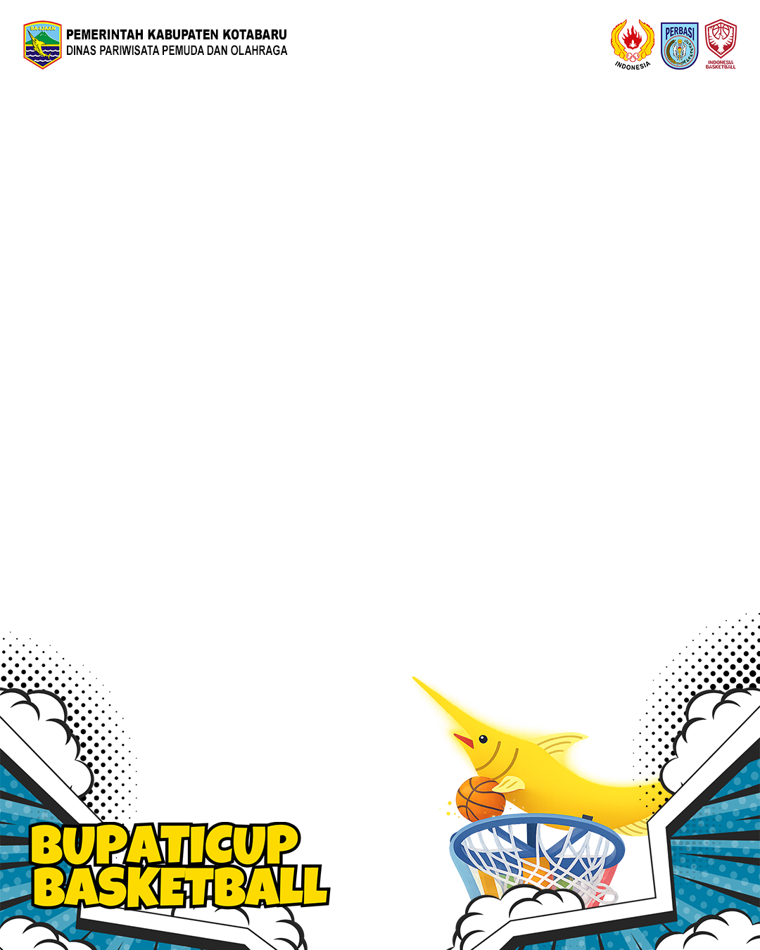 BUPATI CUP BASKETBALL 2025 SE-KOTABARU 🏀Twibbon Tanpa Watermark